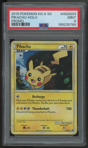 2010 Pokemon Pikachu HGSS Promo #HGSS03 PSA 9
