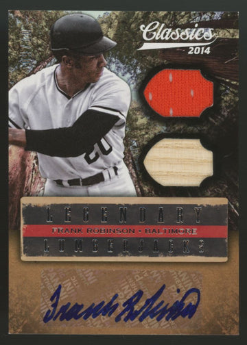 2014 Classics Frank Robinson Legendary Lumberjacks Dual Patch Auto /10 #9