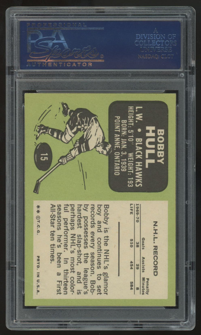 1970-71 Topps Bobby Hull #15 PSA 4