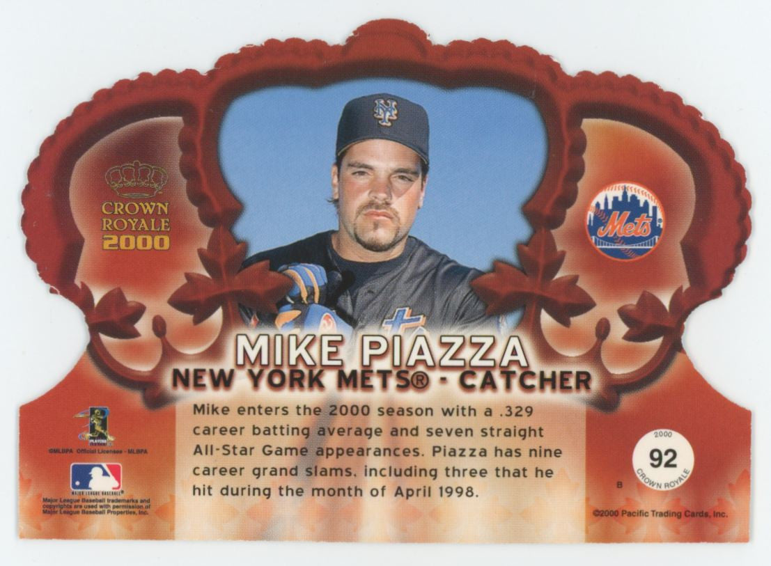 2000 Pacific Crown Royale Mike Piazza Platinum Blue /75 #92