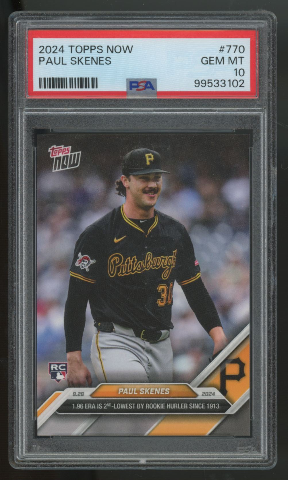 2024 Topps Now Paul Skenes RC #770 PSA 10