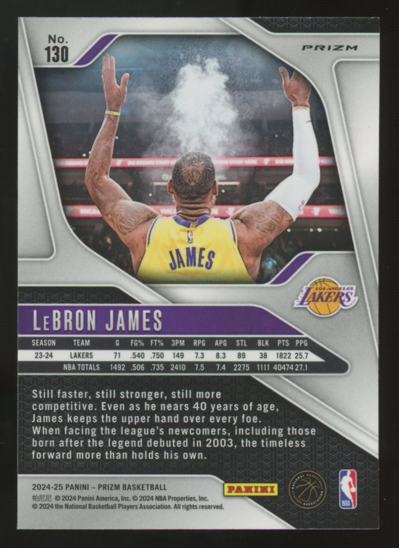 2024-25 Panini Prizm LeBron James Silver #130