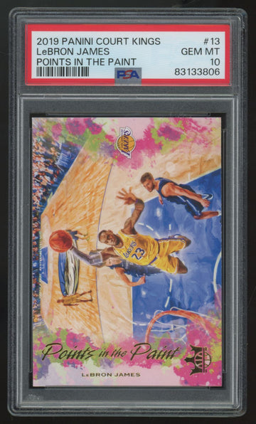 2019-20 Panini Court Kings LeBron James Points In The Paint #13 PSA 10