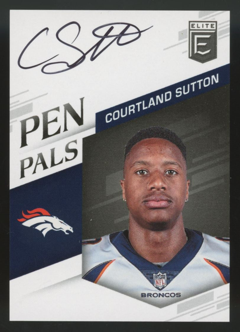 2018 Donruss Elite Courtland Sutton RC Pen Pals Auto #PP-CS