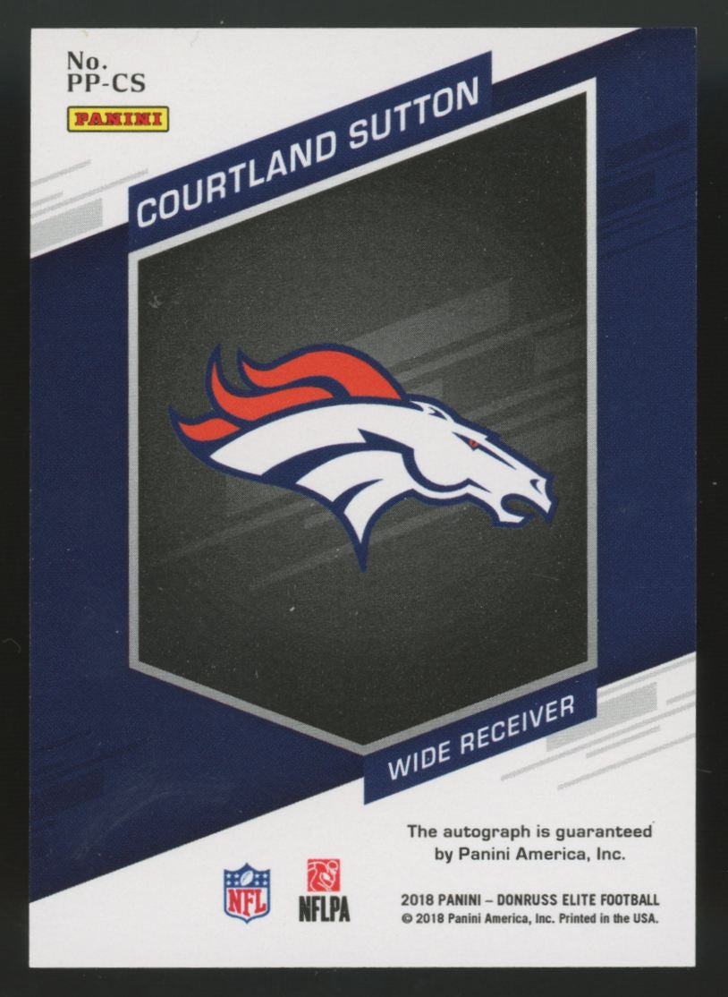 2018 Donruss Elite Courtland Sutton RC Pen Pals Auto #PP-CS