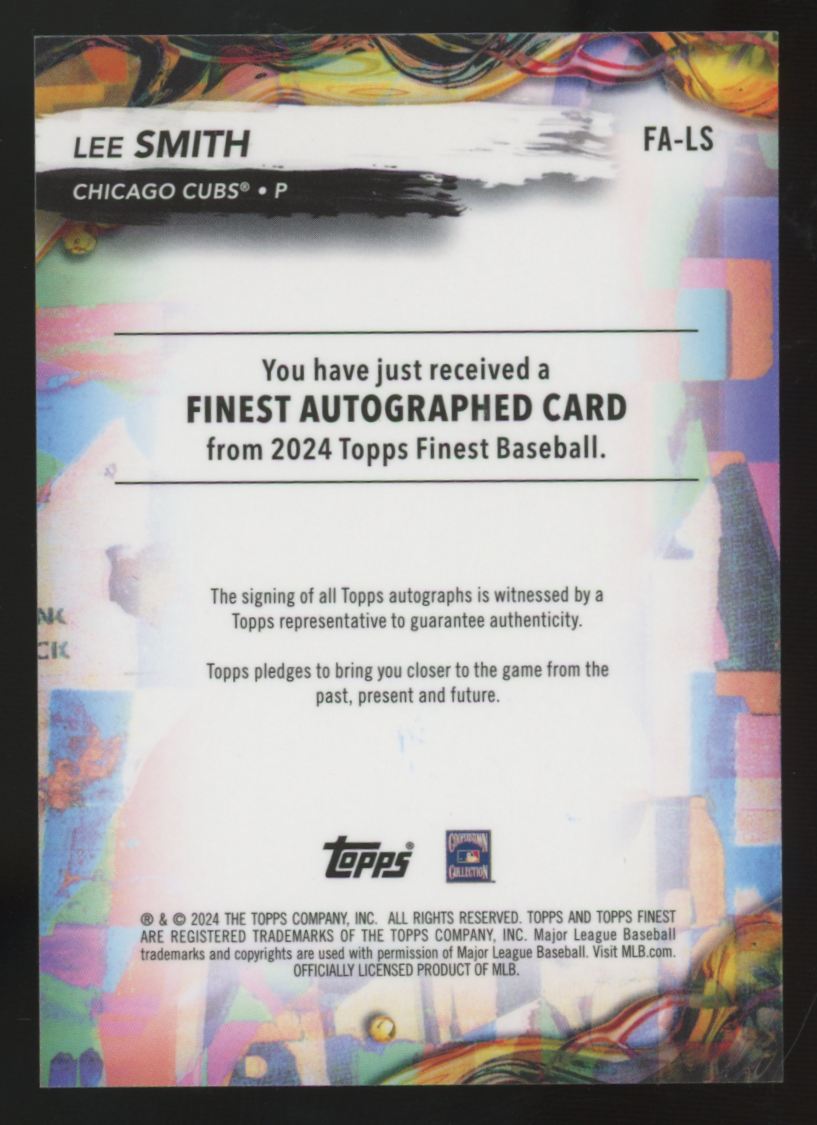 2024 Topps Finest Lee Smith Finest Auto #FA-LS