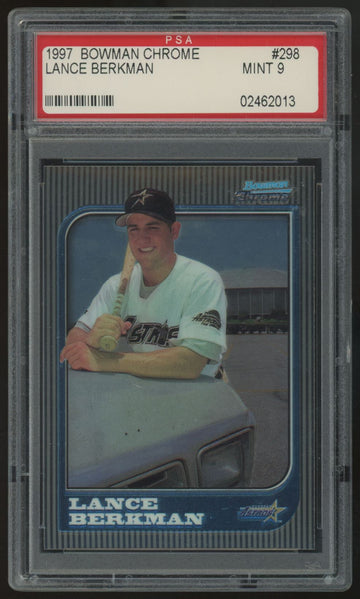 1997 Bowman Chrome Lance Berkman RC #298 PSA 9 *013