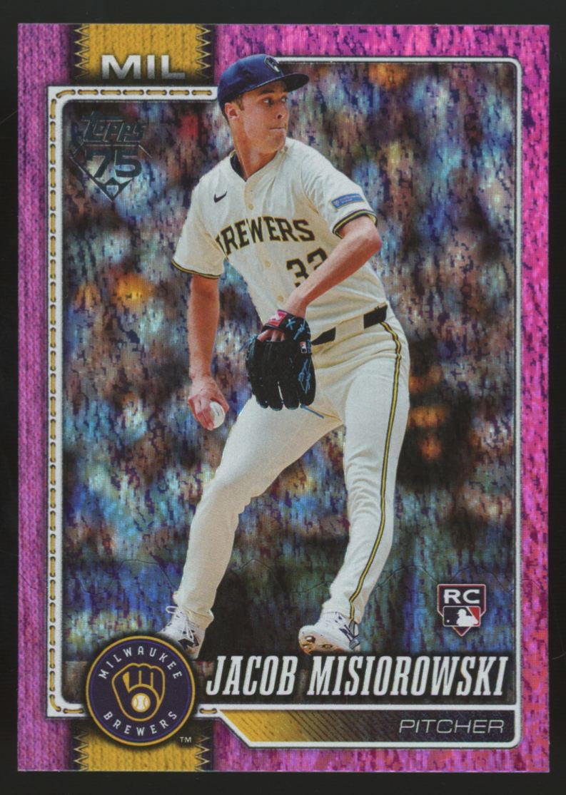 2026 Topps Series One Jacob Misiorowski RC Pink Holo Foil #10