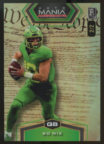 2024 Wild Card Auto Mania Bo Nix RC We The People /2 #AMAH-BN