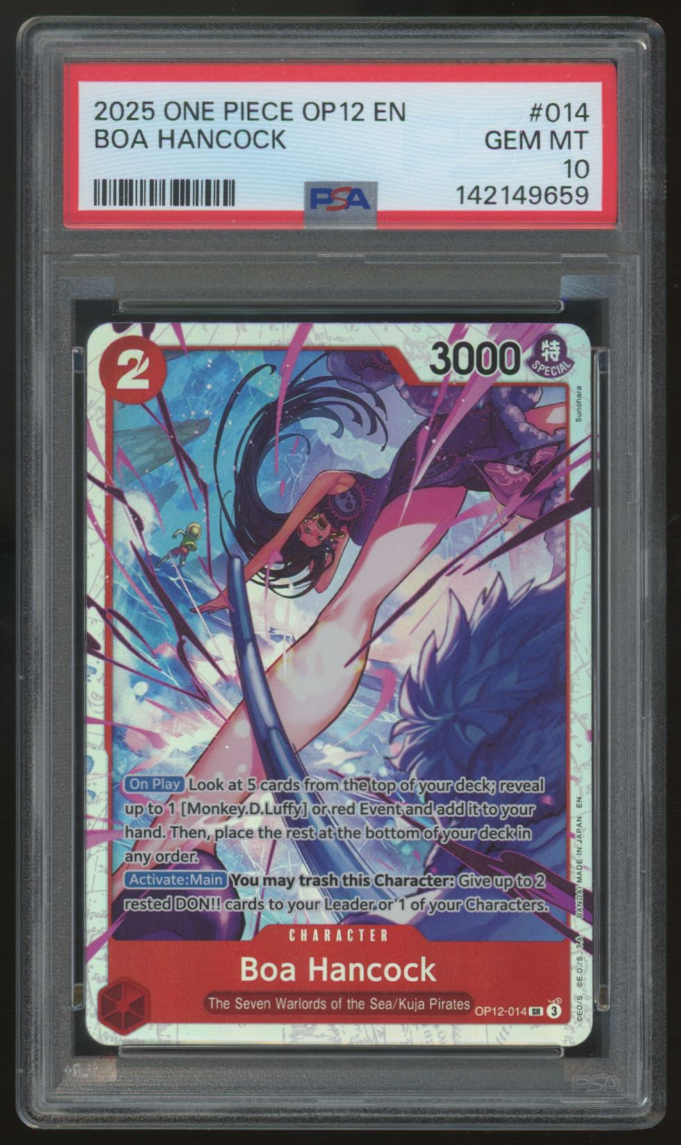 2025 One Piece Boa Hancock OP12 #014 PSA 10