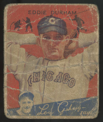 1934 Goudey Eddie Durham Big League Gum #79 Poor