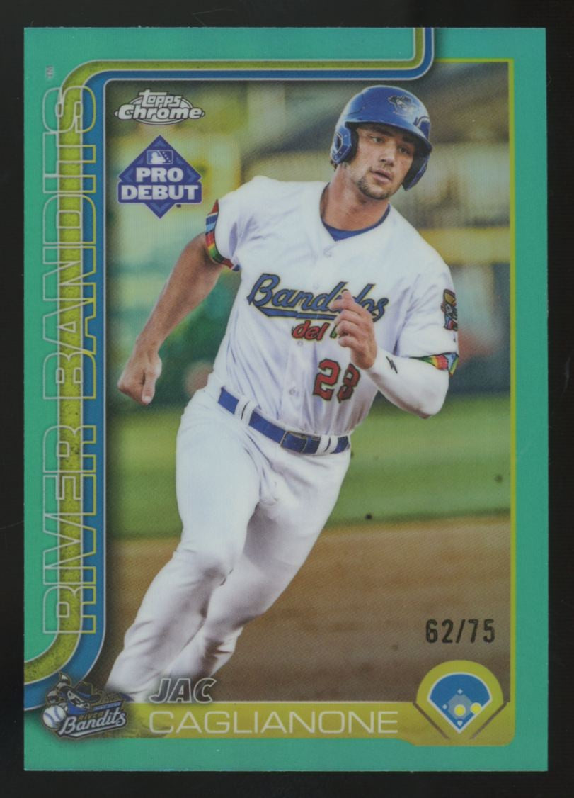 2025 Topps Pro Debut Jac Caglianone Chrome Aqua Refractor /75 #PDC-89