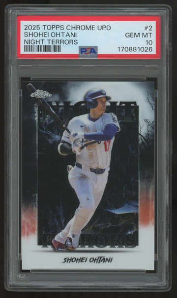 2025 Topps Chrome Update Shohei Ohtani Night Terrors #NT-2 PSA 10