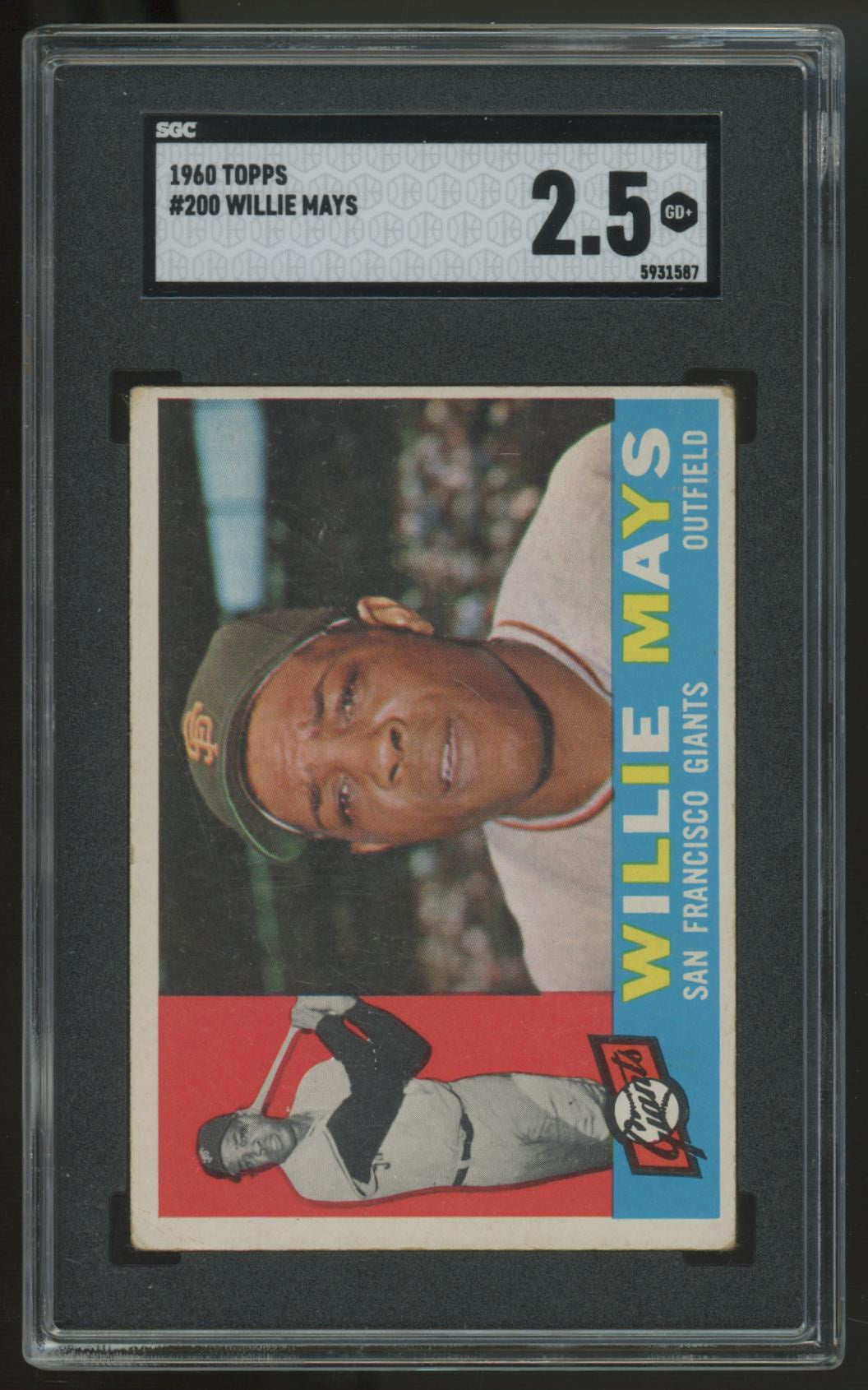 1960 Topps Willie Mays #200 SGC 2.5 *587