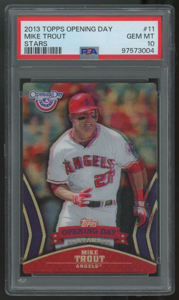 2013 Topps Opening Day Mike Trout Stars #11 PSA 10 *004