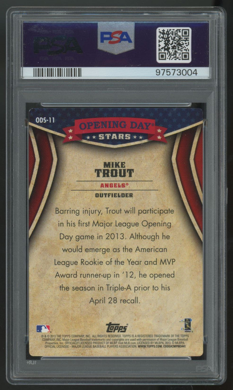 2013 Topps Opening Day Mike Trout Stars #11 PSA 10 *004