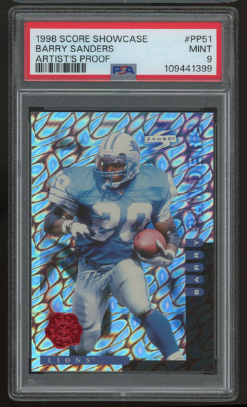 1998 Score Showcase Barry Sanders Artist's Proof #PP51 PSA 9