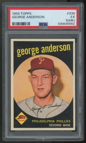 1959 Topps George Anderson RC #338 PSA 5 (MK)