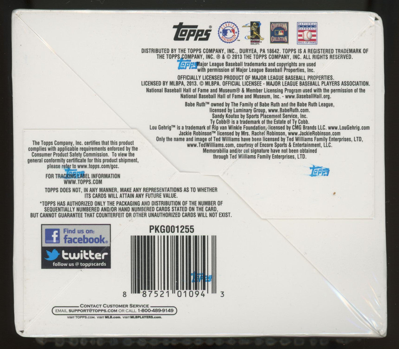 2013 Topps Baseball Update Series Retail Box Factory Sealed
