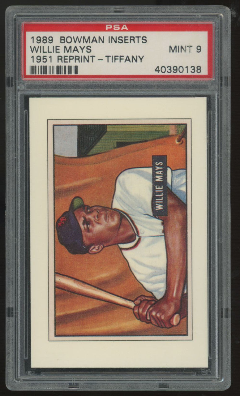 1989 Bowman Tiffany Inserts Willie Mays 1951 Reprint PSA 9