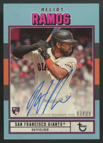 2022 Topps Brooklyn Collection Heliot Ramos Blue Auto /30 #AC-HR