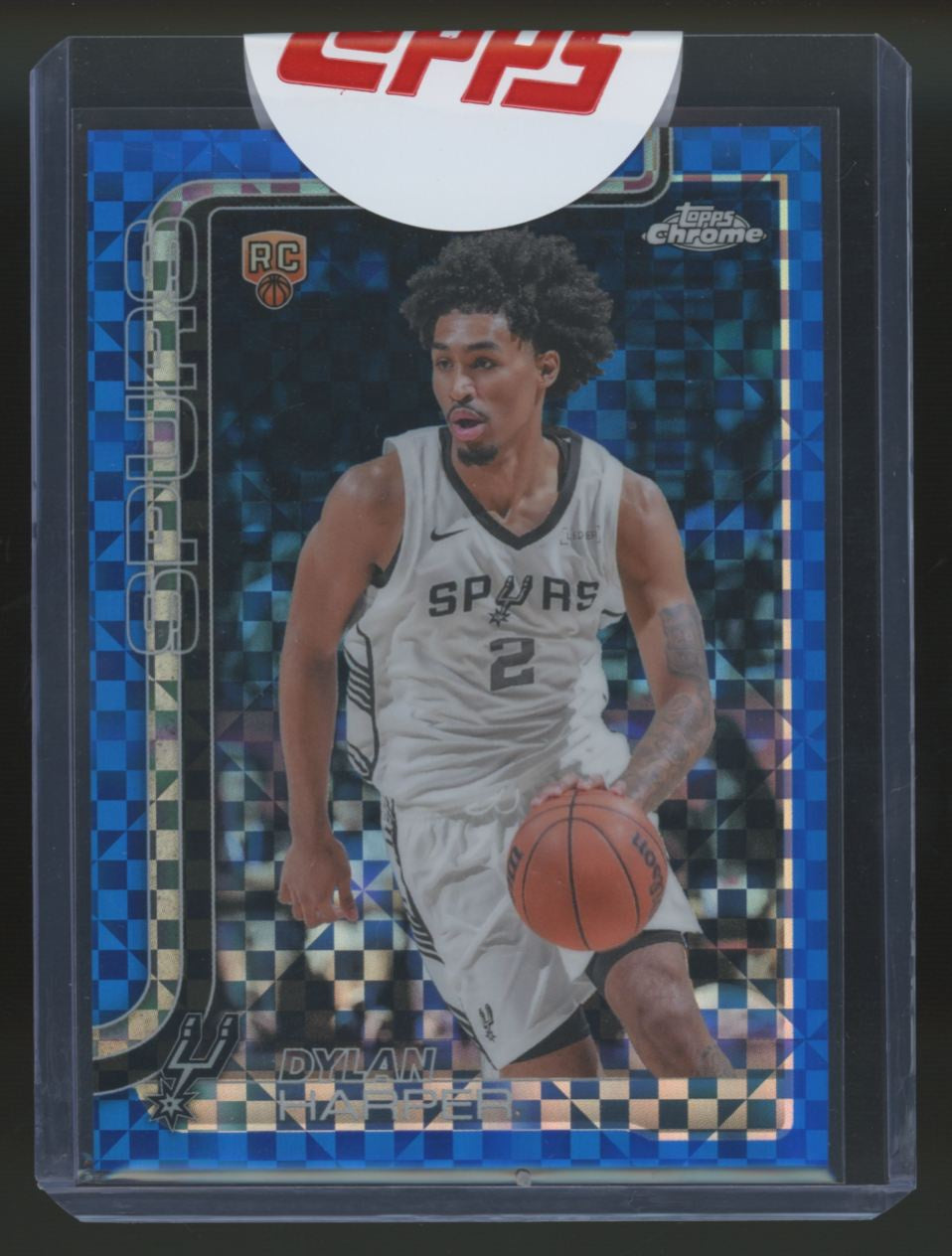 2025-26 Topps Chrome Dylan Harper RC Blue X-Fractor #252