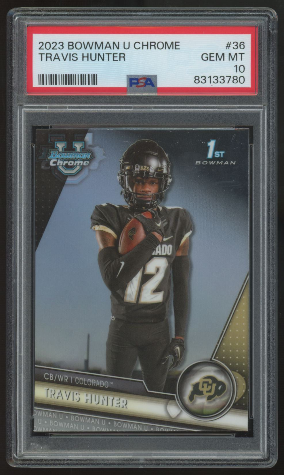 2023 Bowman Chrome University Travis Hunter 1st #36 PSA 10 *780