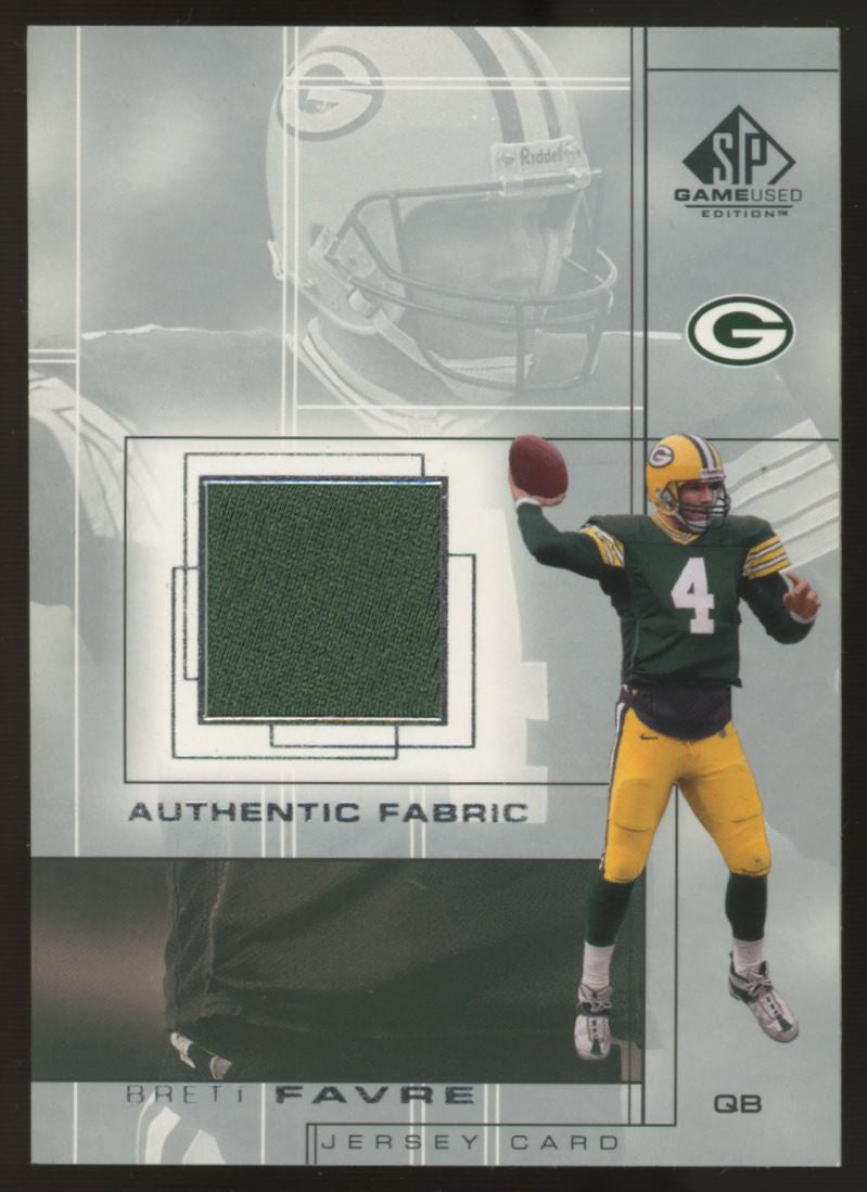 2001 SP Game Used Brett Favre Authentic Fabric Jersey #BF