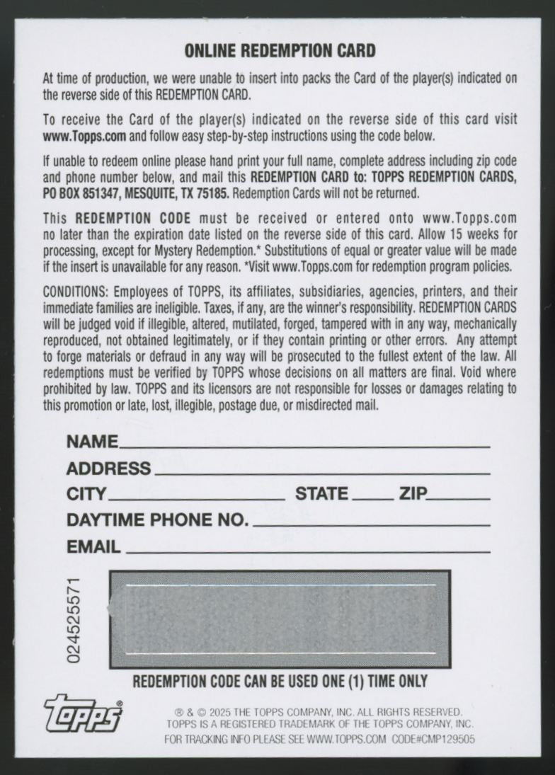 2025 Topps Chrome UFC Joanderson Brito RC Auto Green Refractor Redemption