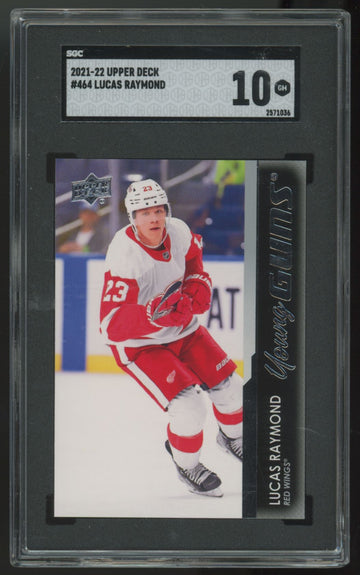 2021-22 Upper Deck Series Two Lucas Raymond RC Young Guns #464 SGC 10
