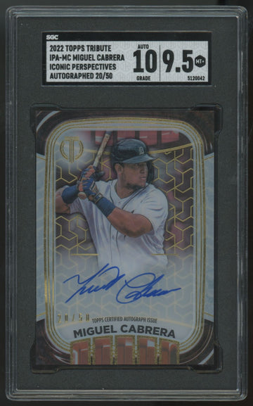 2022 Topps Tribute Miguel Cabrera Iconic Perspective Auto /50 #IPA-MC SGC 9.5 10