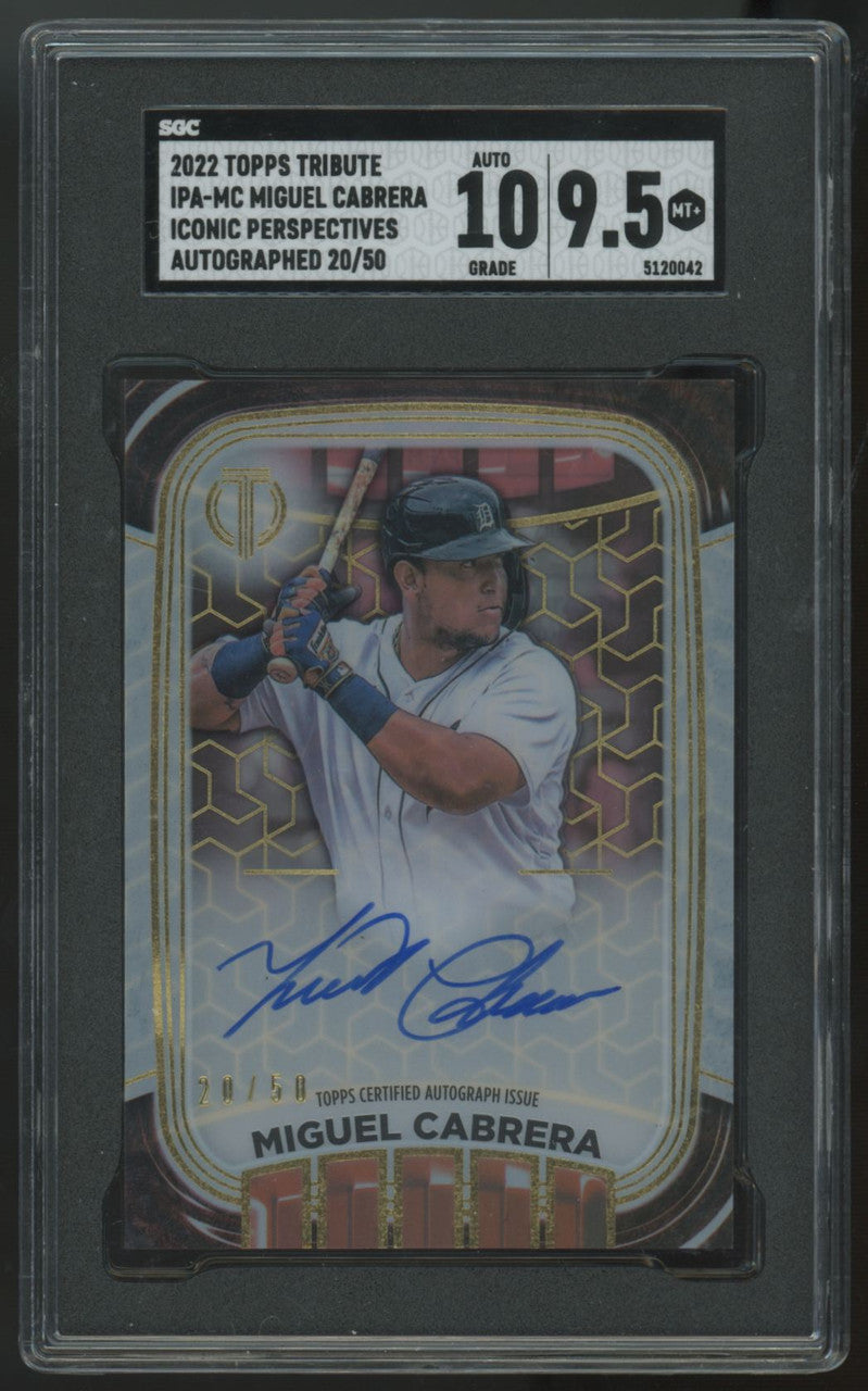 2022 Topps Tribute Miguel Cabrera Iconic Perspective Auto /50 #IPA-MC SGC 9.5 10