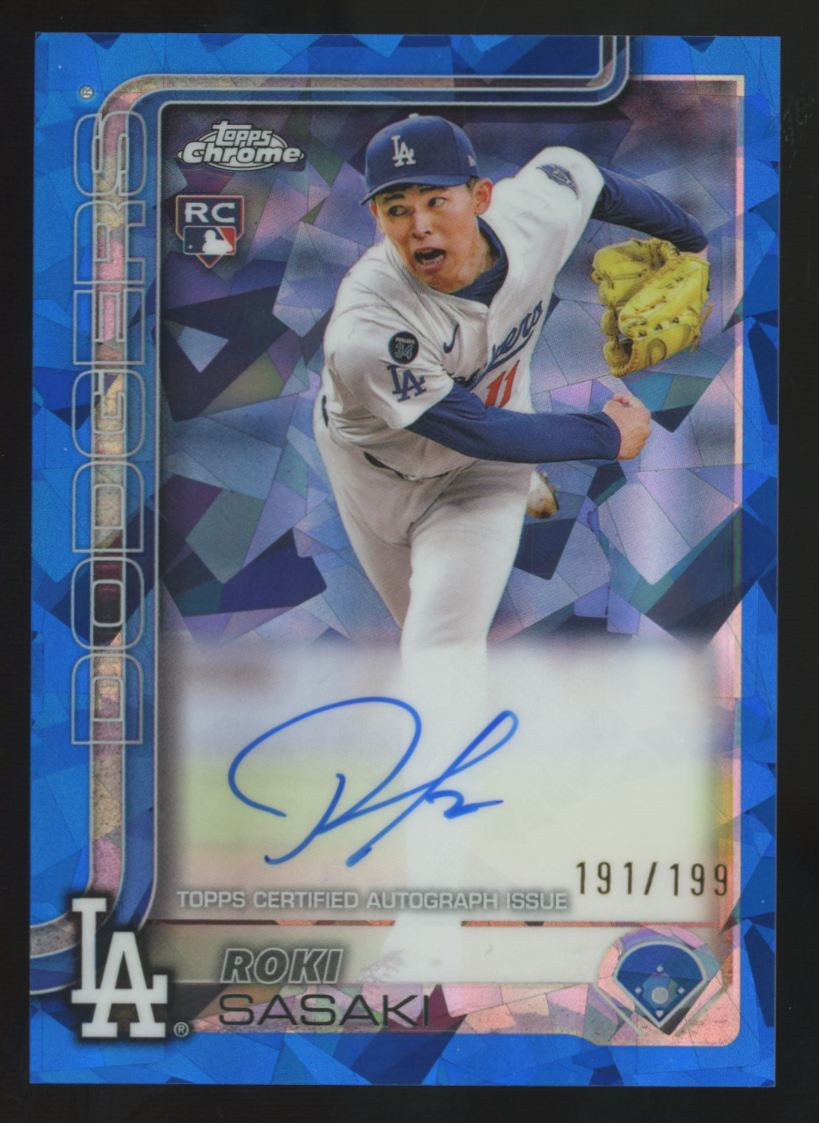 2025 Topps Chrome Sapphire Update Roki Sasaki RC Auto /199 #USA-RS