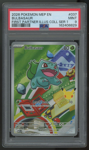 2026 Pokemon Bulbasaur First Partner Collection Promo #37 PSA 9 (B)