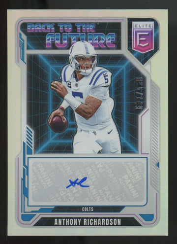 2025 Donruss Elite Anthony Richardson Back To The Future Auto /149 #BFS-ARN