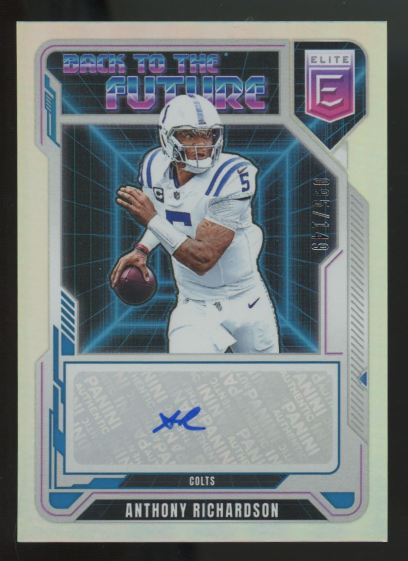 2025 Donruss Elite Anthony Richardson Back To The Future Auto /149 #BFS-ARN
