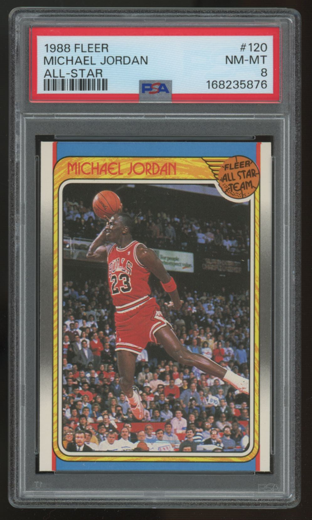 1988-89 Fleer Michael Jordan All-Star #120 PSA 8 *876