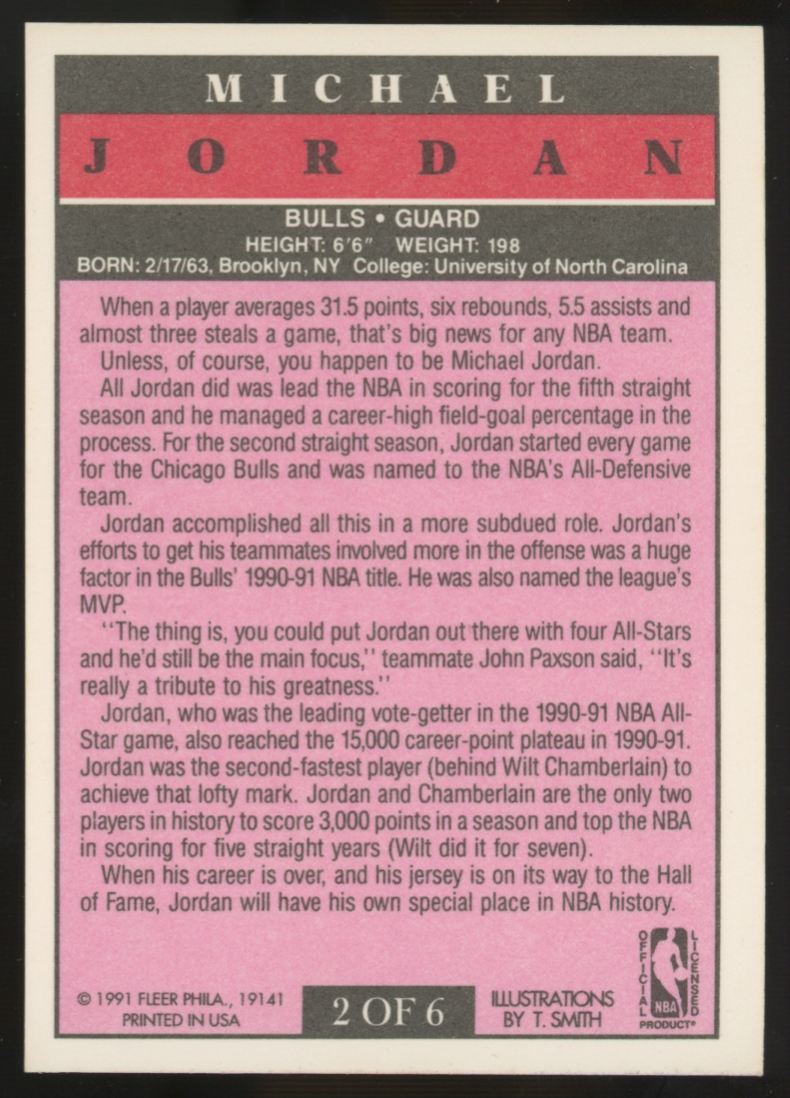 1991-92 Fleer Pro-Visions Michael Jordan #2