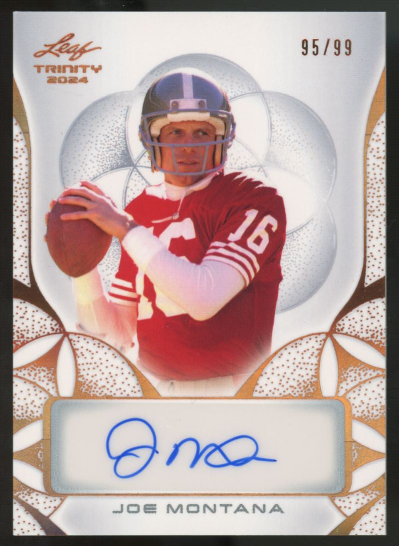 2024 Leaf Trinity Joe Montana Bronze Auto /99 #BA-JM2