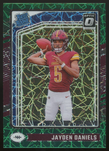 2024 Donruss Optic Jayden Daniels RC Rated Rookie Green Velocity #248