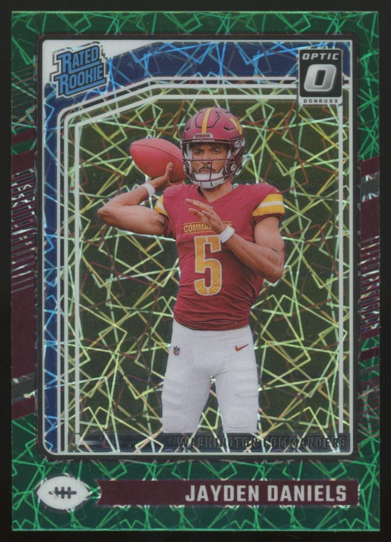 2024 Donruss Optic Jayden Daniels RC Rated Rookie Green Velocity #248