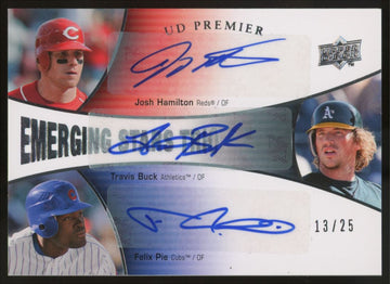 2008 Premier Josh Hamilton/Travis Buck/Felix Pie Emerging Stars Trio Auto
