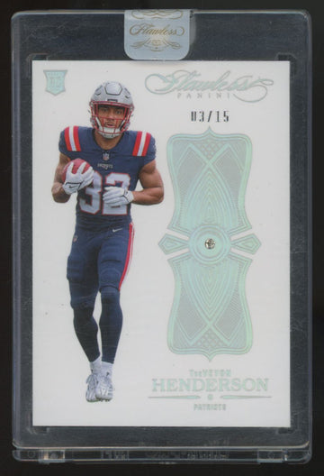 2025 Panini Flawless TreVeyon Henderson RC Diamond Anniversary /15 #23