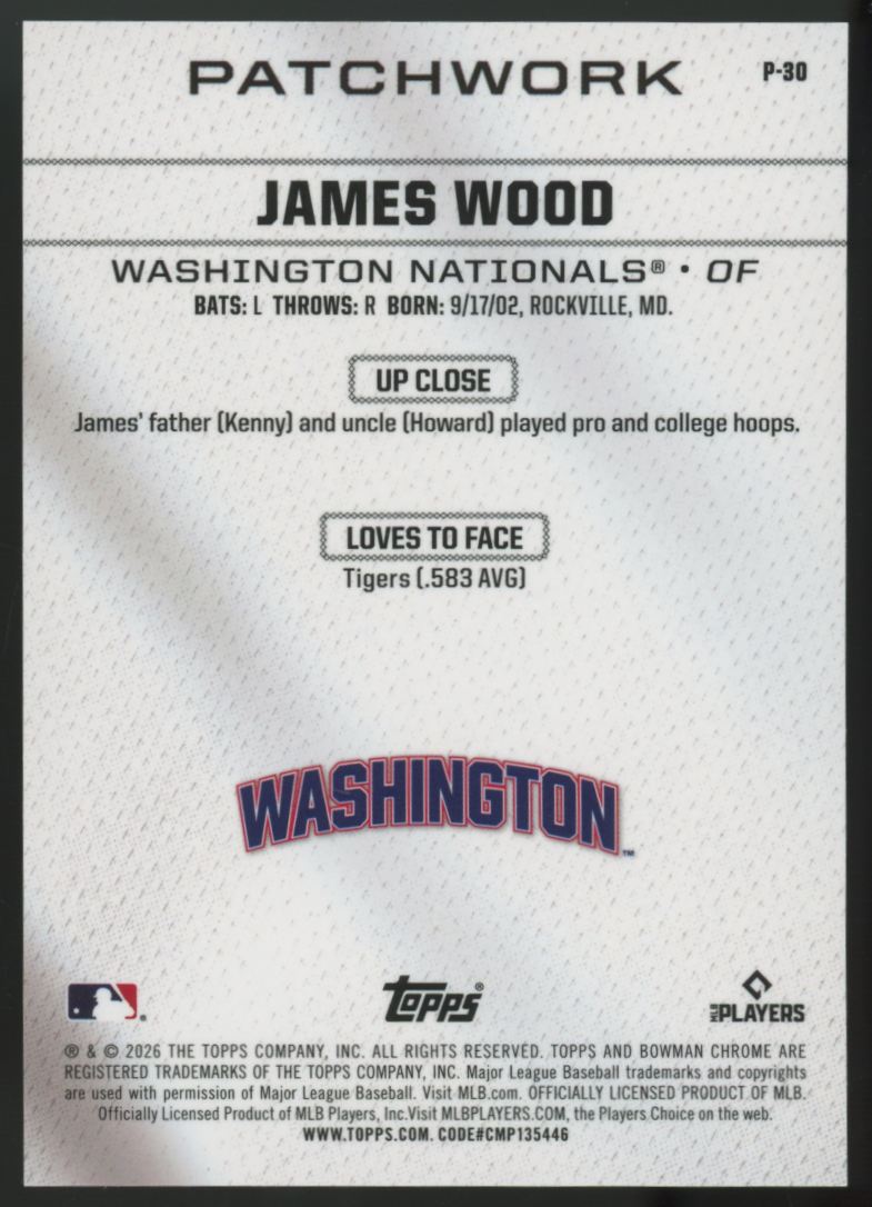 2026 Bowman James Wood Chrome Patchworks SSP #P-30