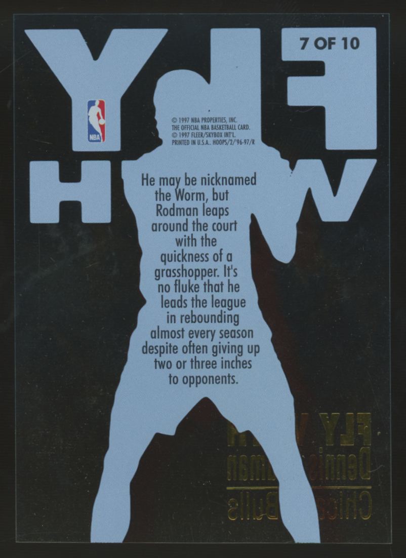 1996-97 Fleer NBA Hoops Dennis Rodman Fly With #7
