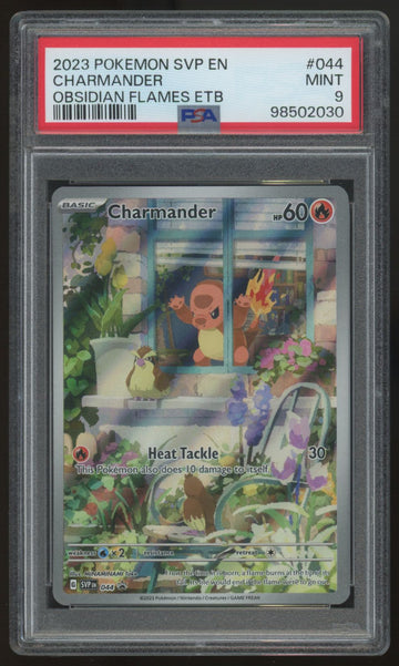 2023 Pokemon Charmander Obsidian Flames ETB Promo #044 PSA 9 (E)