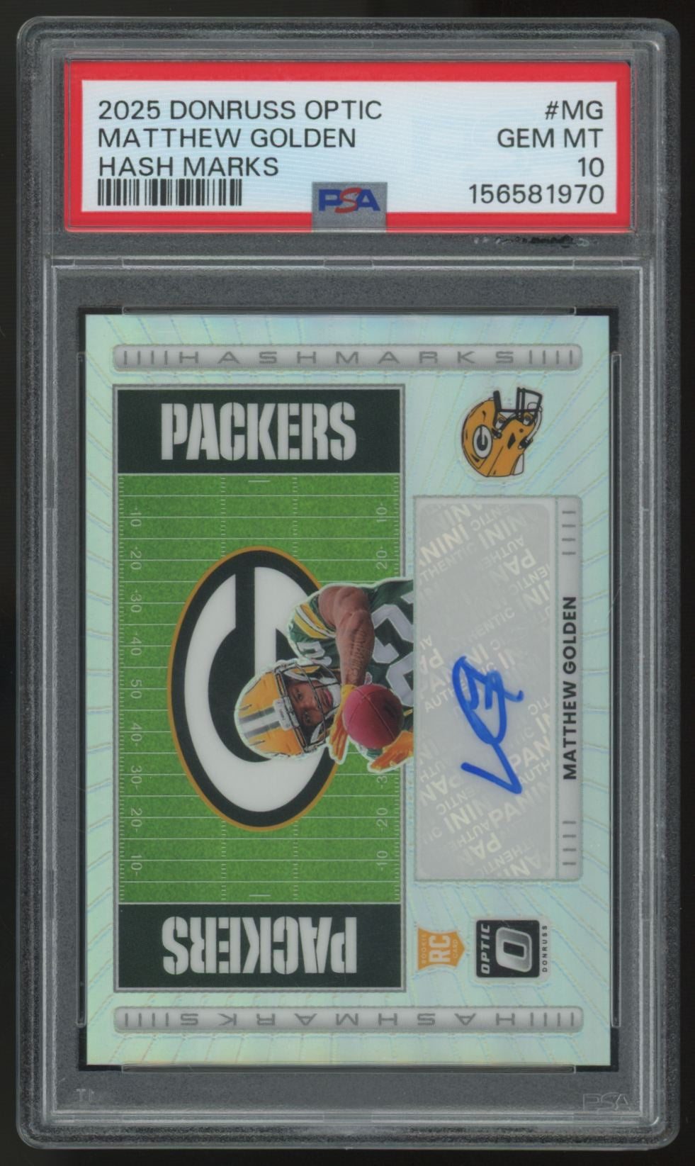 2025 Panini Donruss Optic Matthew Golden RC Hash Marks Auto #HM-MG PSA 10