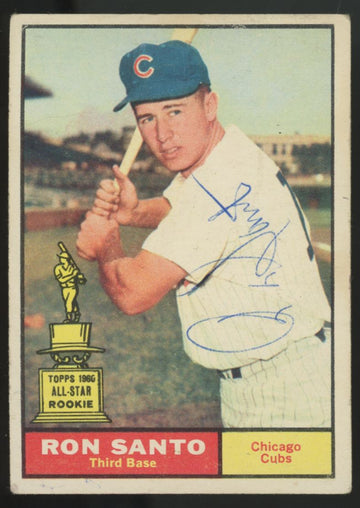 1961 Topps Ron Santo RC Signed Auto #35 JSA Authentic