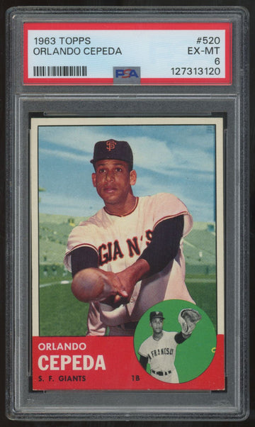 1963 Topps Orlando Cepeda #520 PSA 6 *120