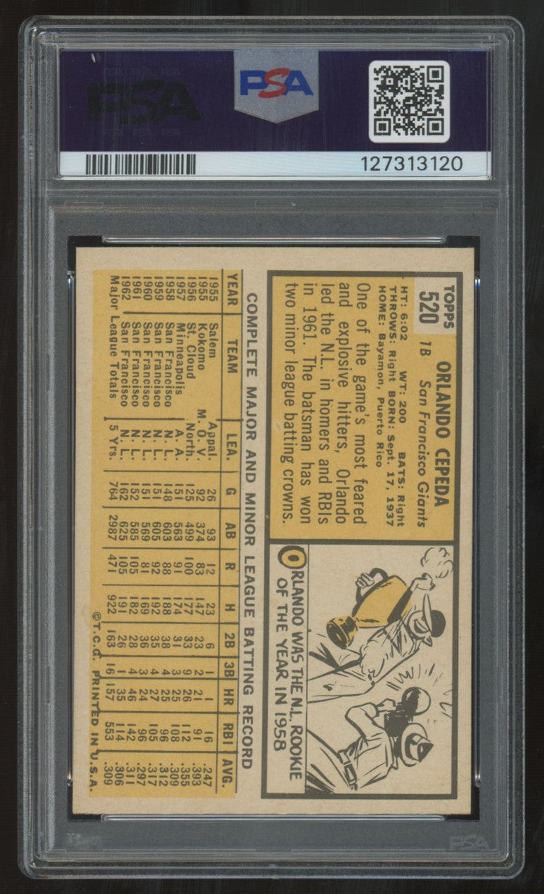 1963 Topps Orlando Cepeda #520 PSA 6 *120